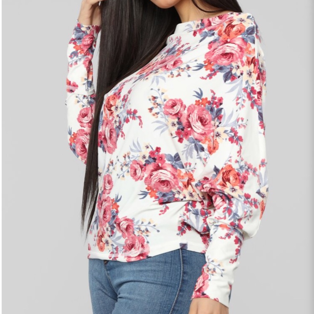 Brand new long sleeve floral top